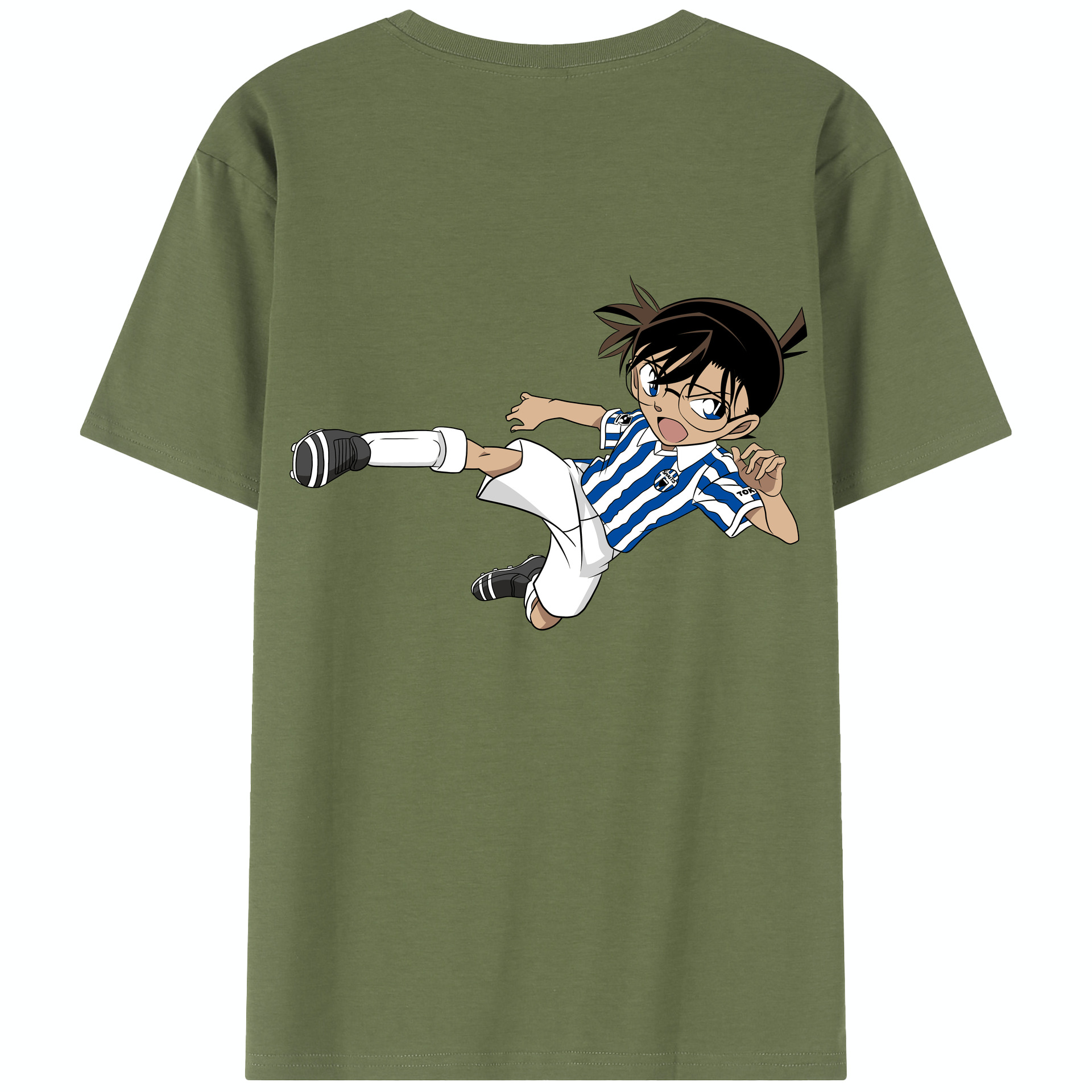 （画像用） 名探偵コナン 江戸川 コナン Detective Conan Conan Edogawa 綿100％半袖Tシャツ（背面プリント）